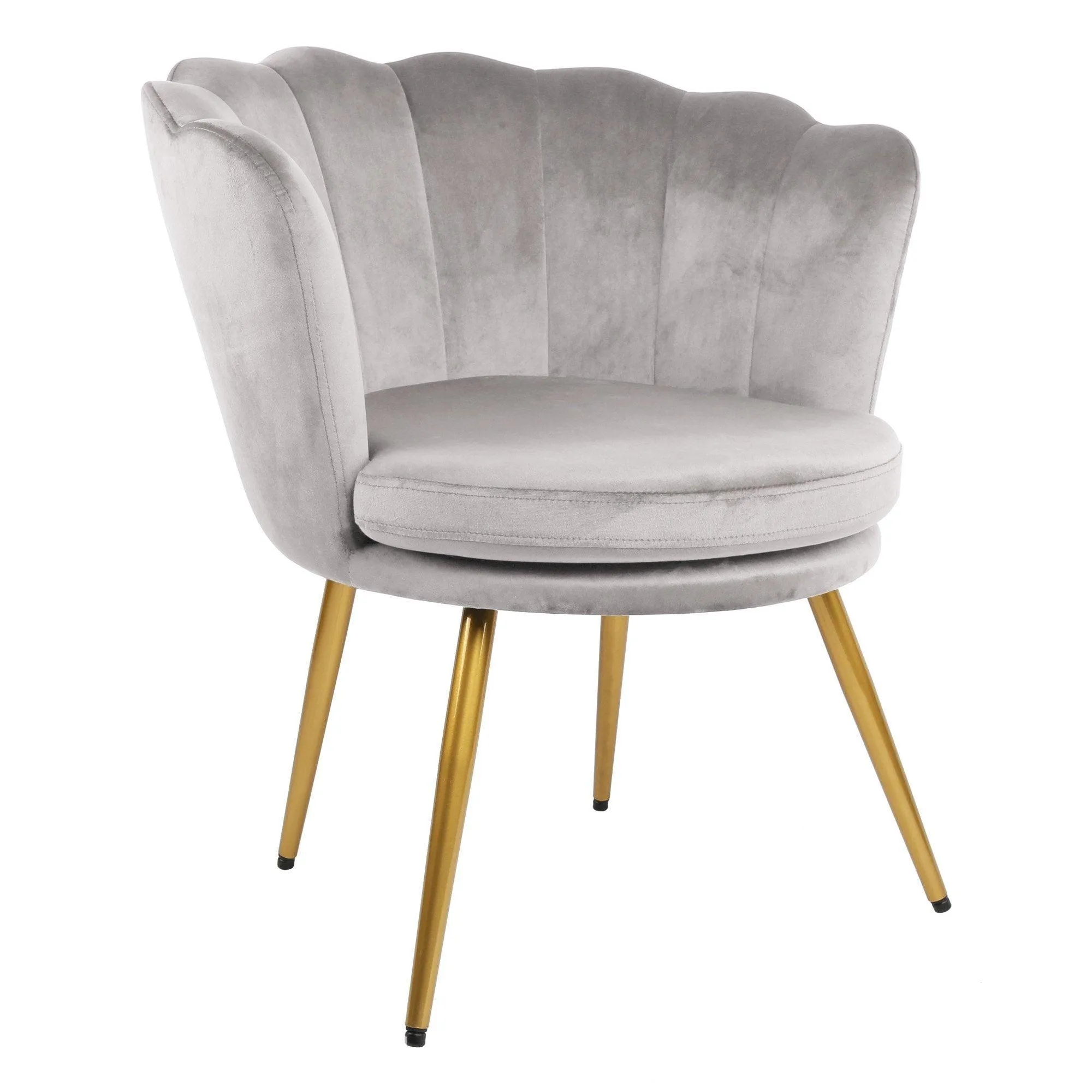 Outlet - Flora Accent Chair - Scalloped - Grey