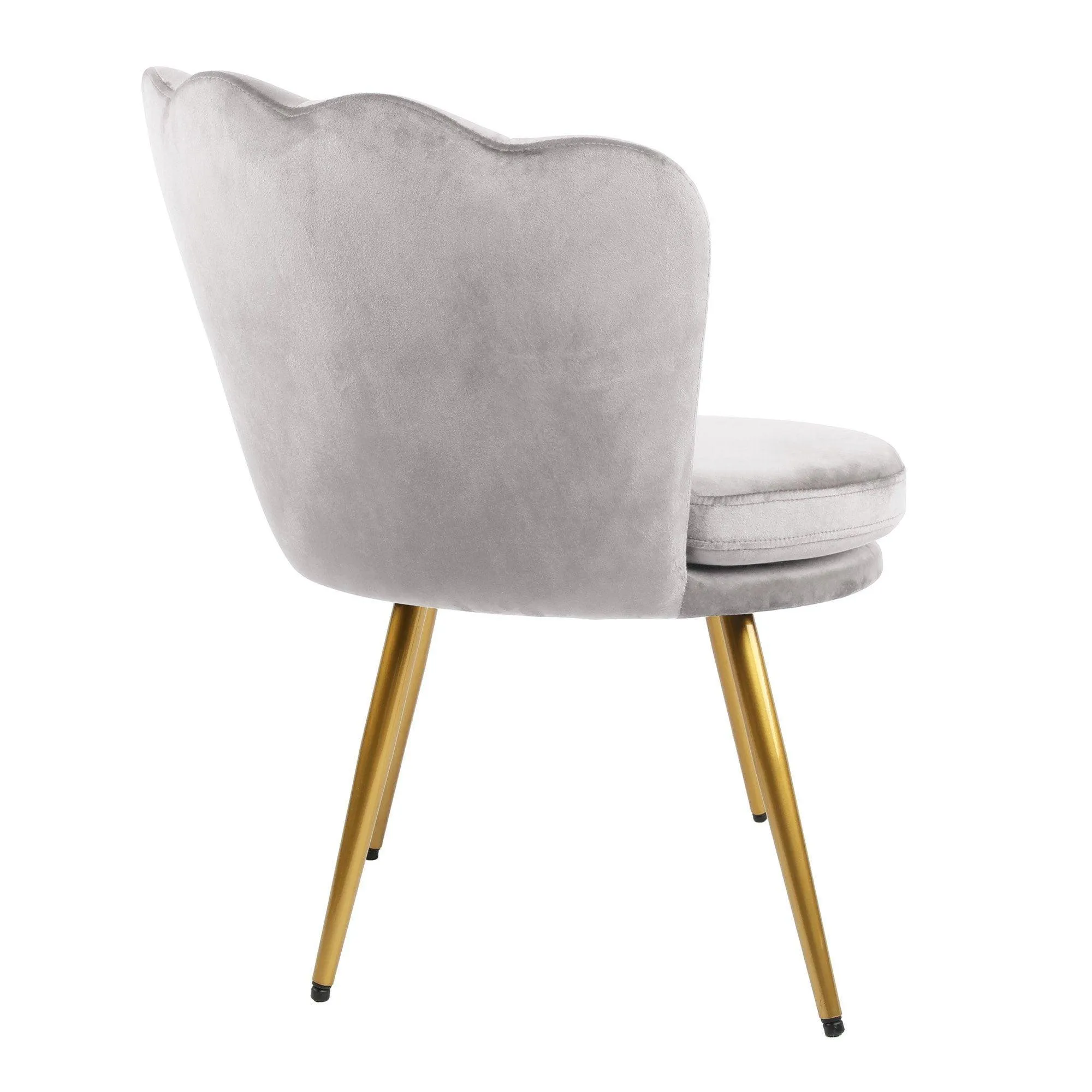 Outlet - Flora Accent Chair - Scalloped - Grey