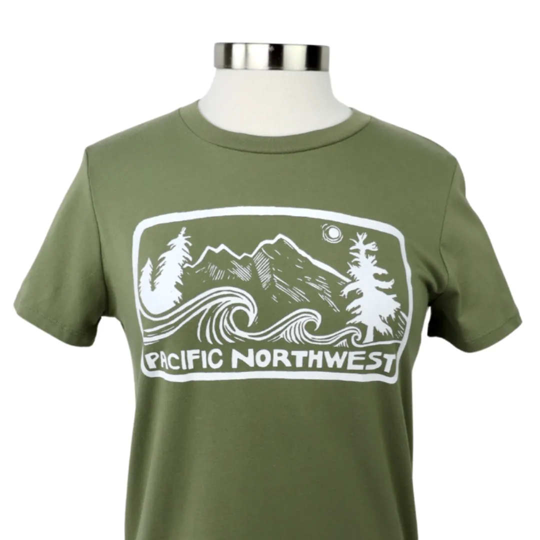 Pacific Northwest 2.0 Feminine Fit Tee in Sage Green