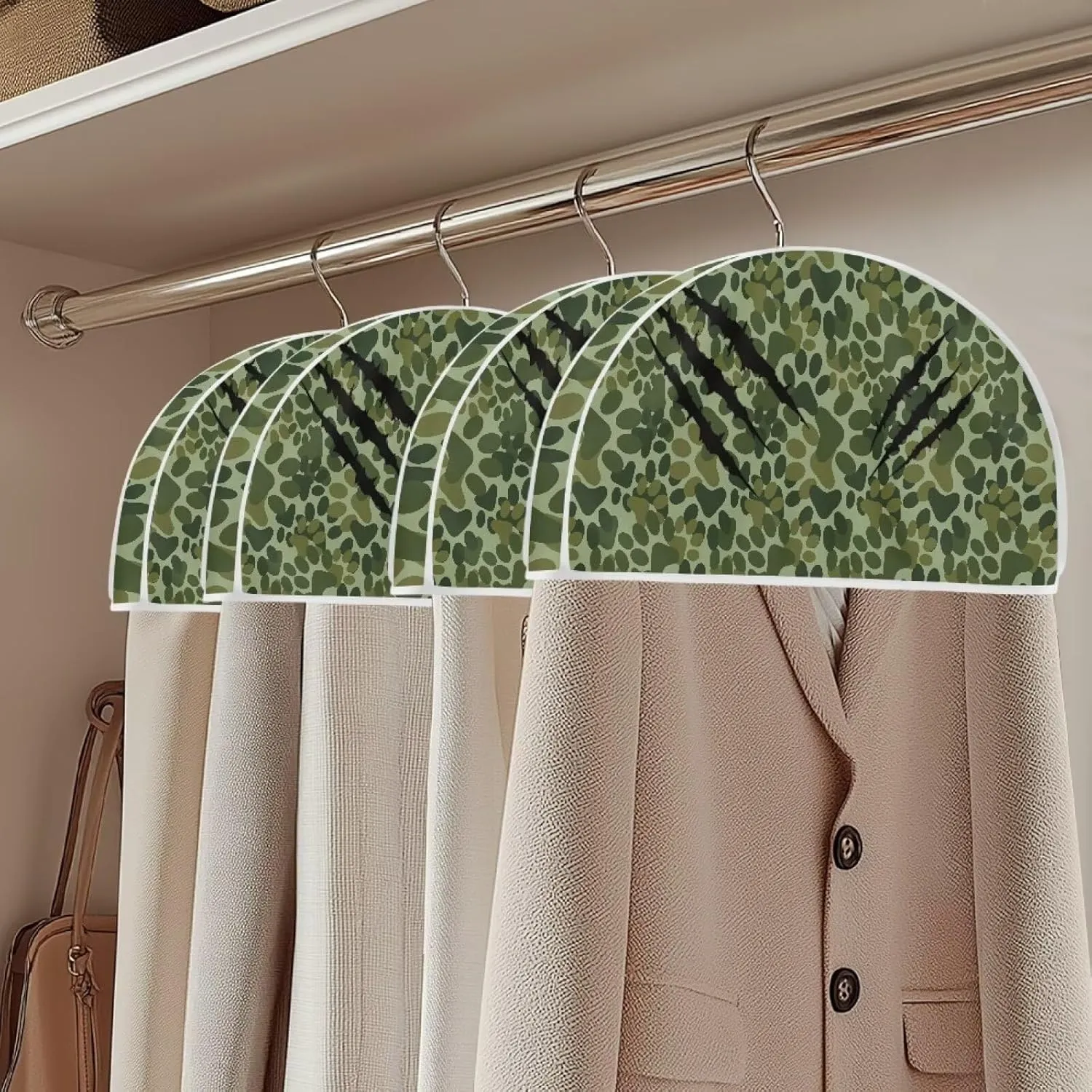 Paw Print Garment Bags for Travel for Women 24x12x2 In Foldable Travel Garment Bags for Hanging Clothes Hotel Home Decor