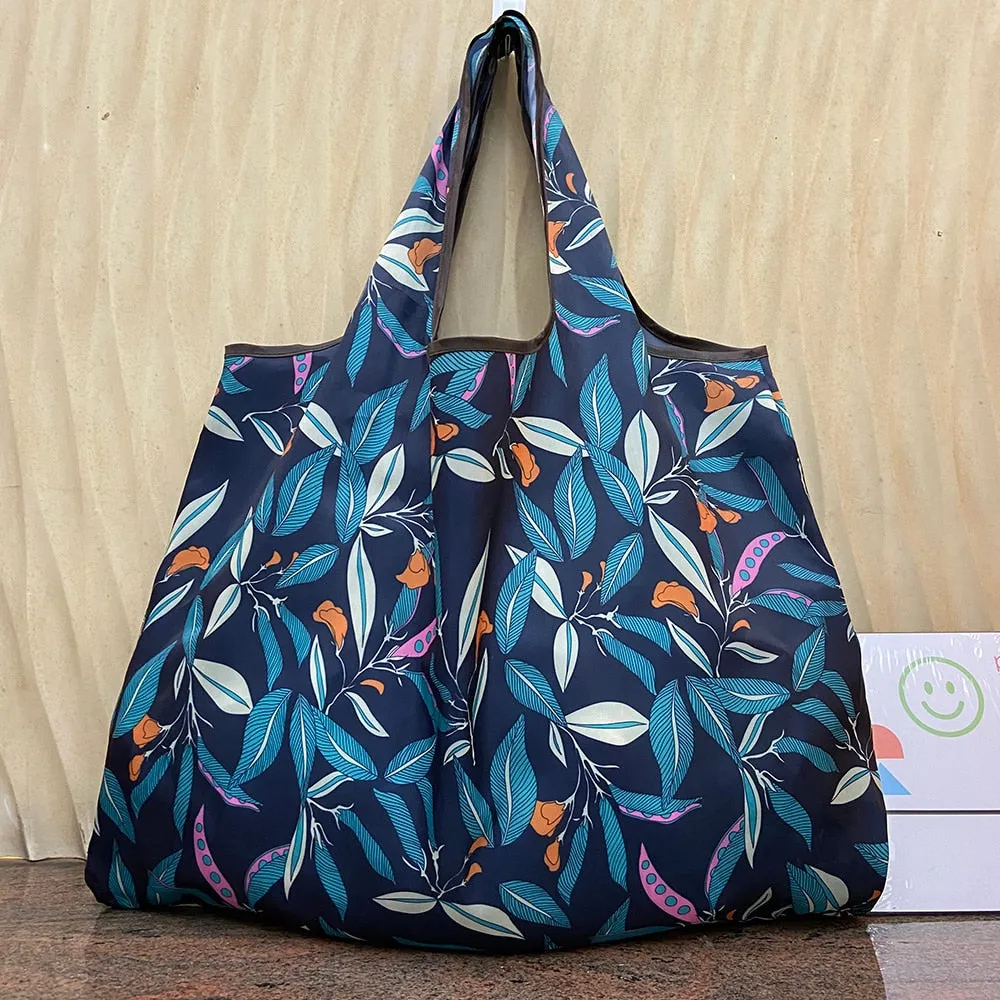 Pink Cartoon Large Capacity Reusable Grocery  Shopping Bag Handbag Foldable Eco Women&#39;s  Washable Gift Bag