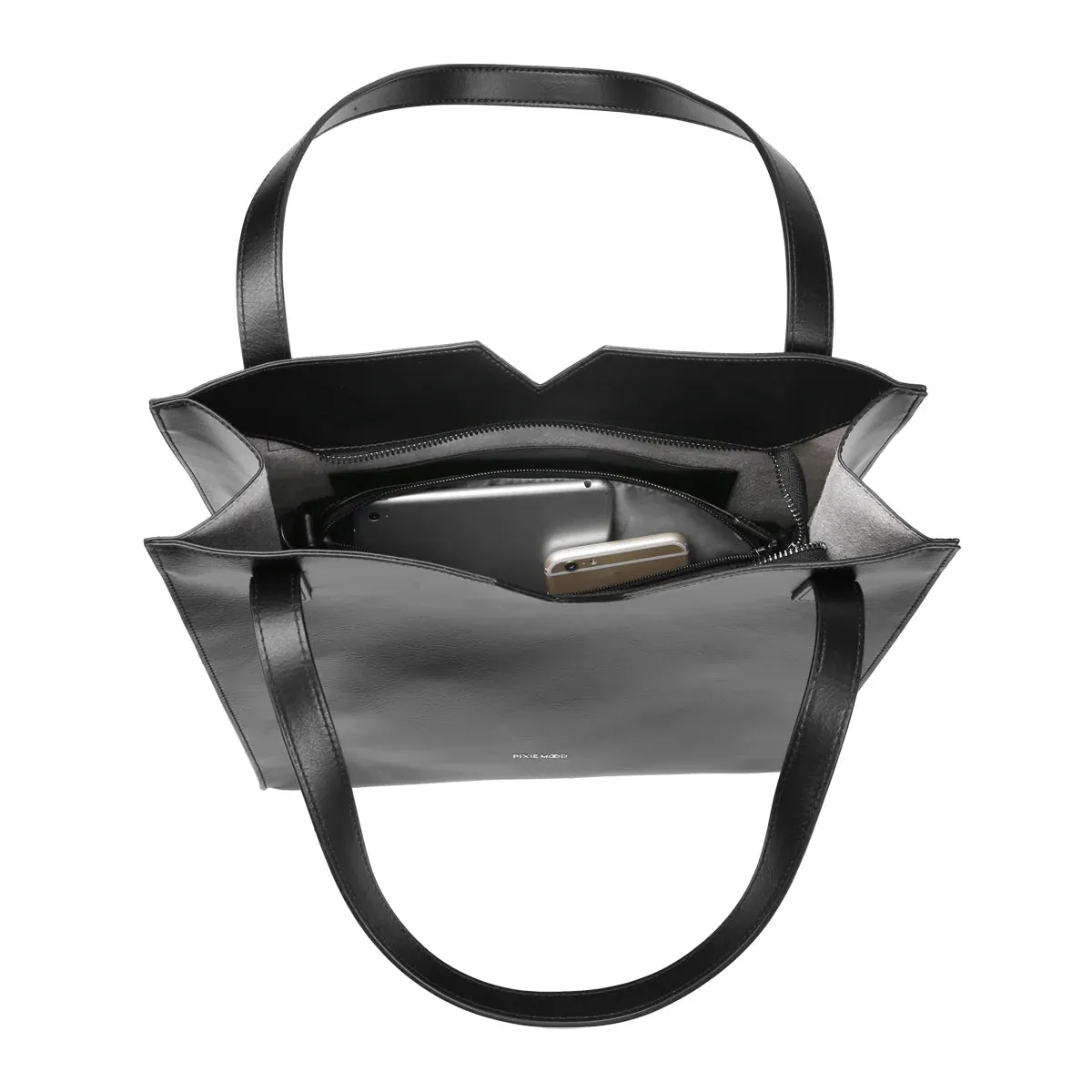 Pixie Mood Alicia Tote || Black Pebbled