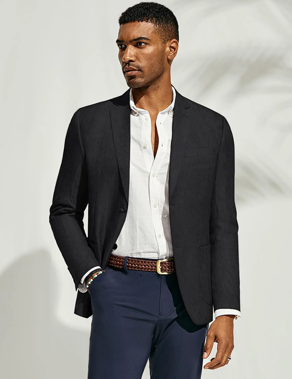 PJ PAUL JONES Mens Blazer Casual Sport Coats Regular Fit Two Button Suit Jacket Lightweight Sports Jacket