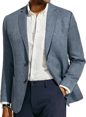 PJ PAUL JONES Mens Blazer Casual Sport Coats Regular Fit Two Button Suit Jacket Lightweight Sports Jacket