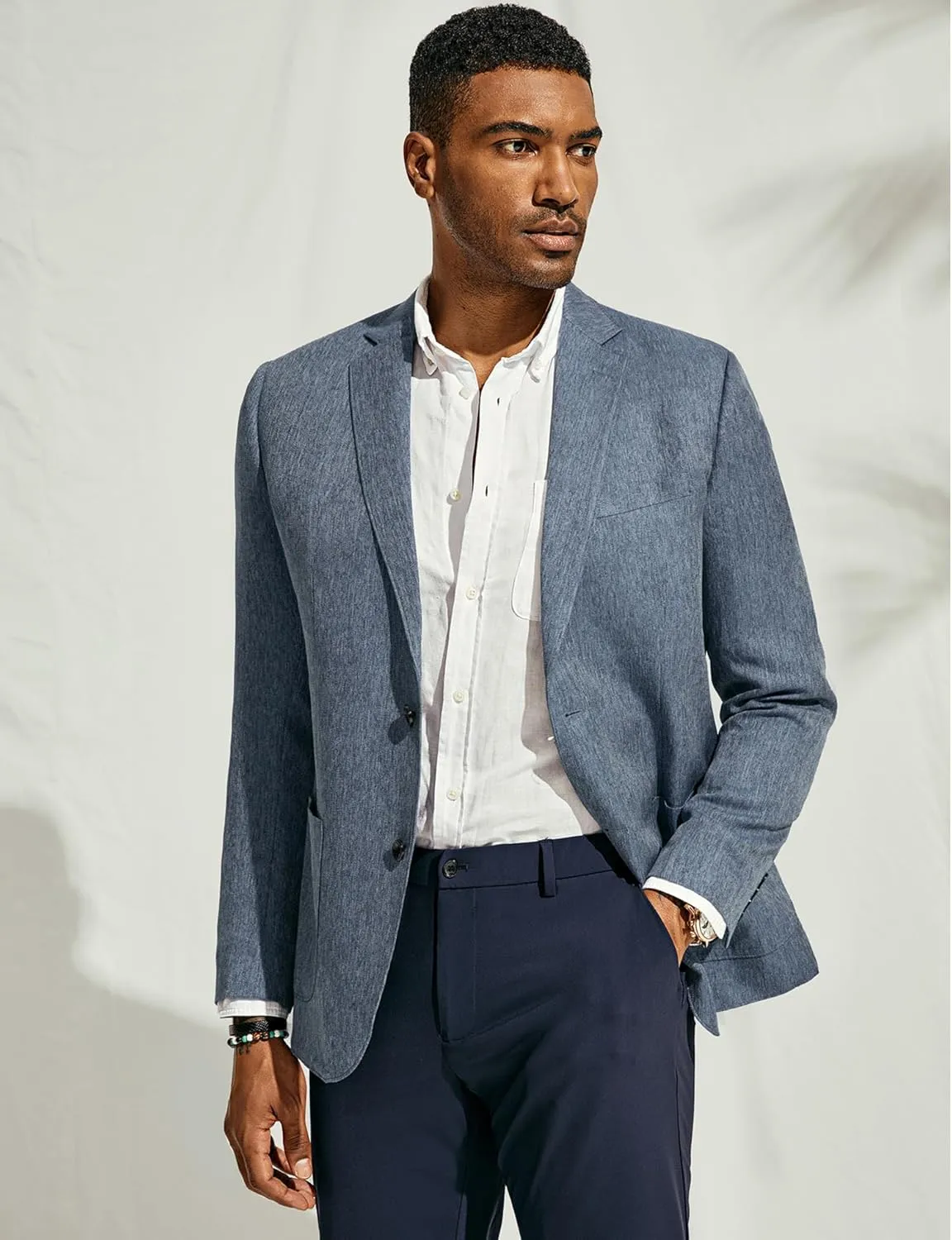 PJ PAUL JONES Mens Blazer Casual Sport Coats Regular Fit Two Button Suit Jacket Lightweight Sports Jacket