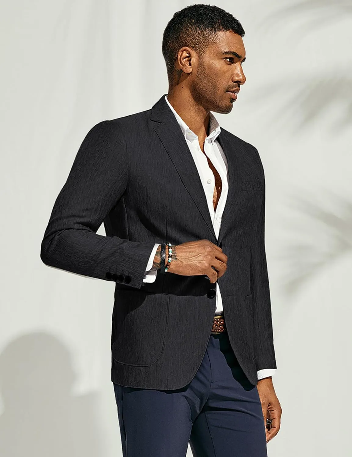 PJ PAUL JONES Mens Blazer Casual Sport Coats Regular Fit Two Button Suit Jacket Lightweight Sports Jacket