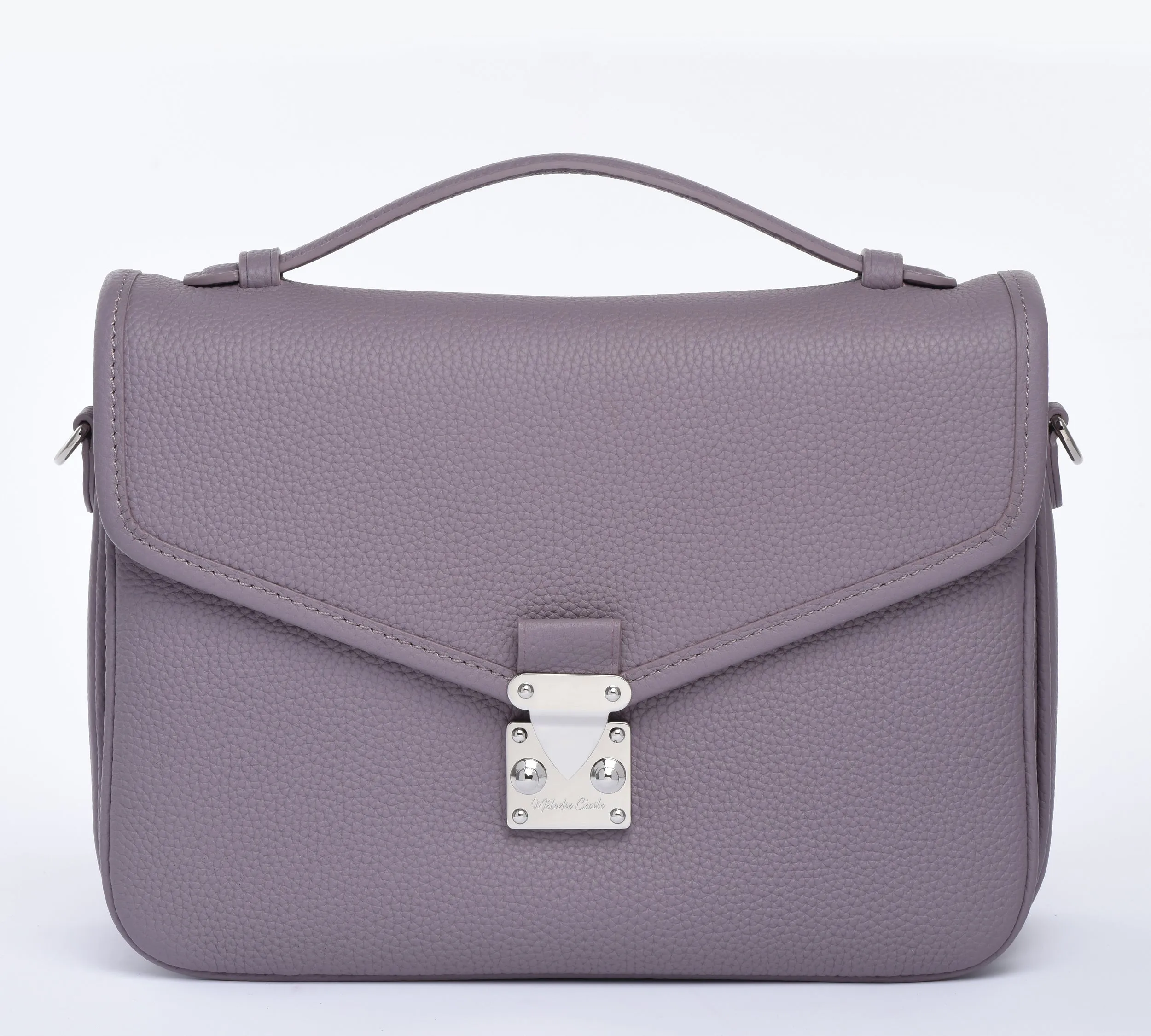 Pre order "Grey Lavender" Togo Leather - "Paris15" Satchel Crossbody bag