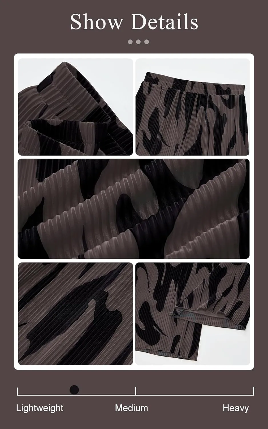 PRETTYGARDEN Womens Pants Dressy Casual Wide Leg Graphic Print Lounge Pants Women Comfy High Waist Pleated Palazzo Pants