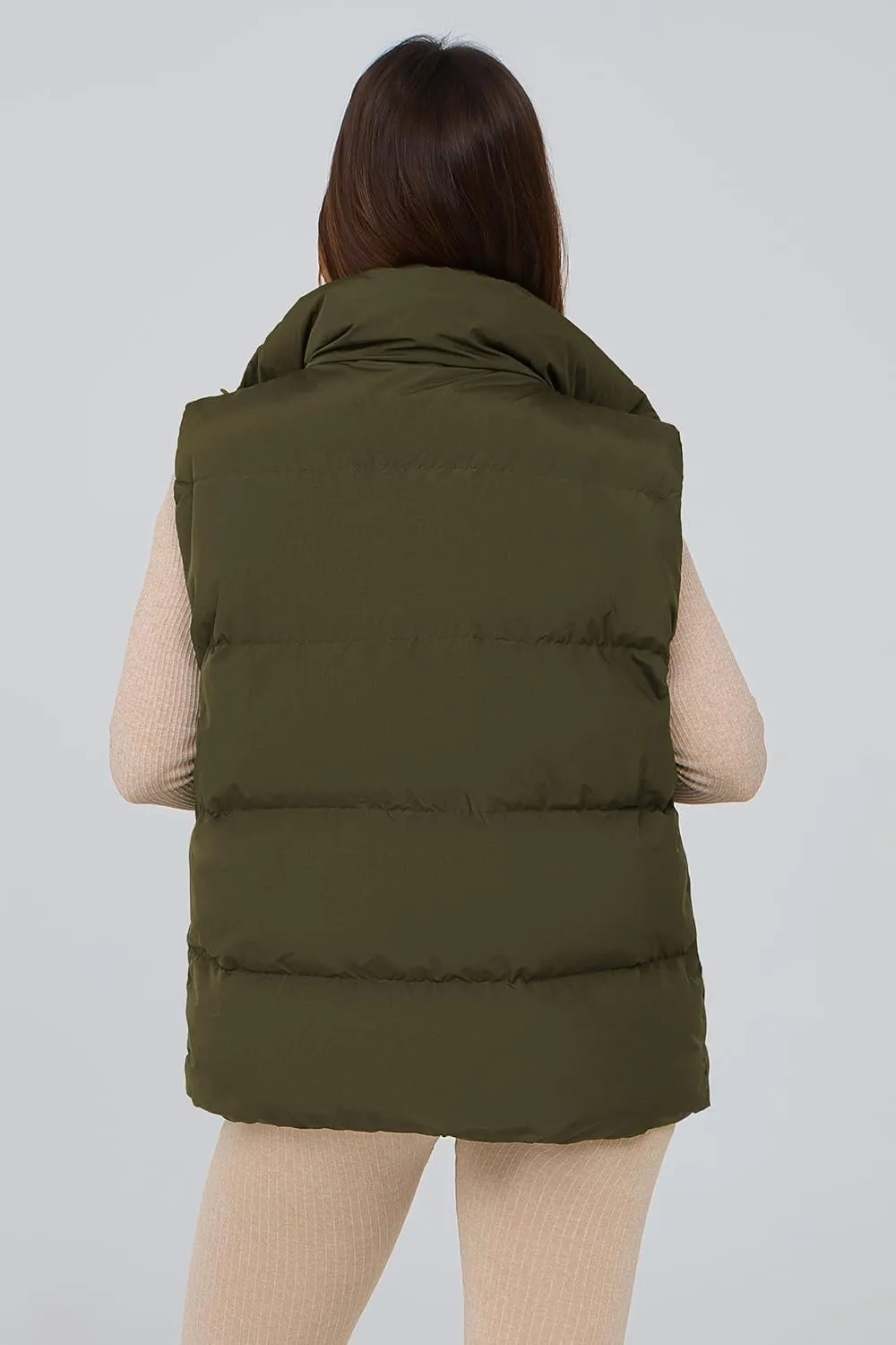 PRETTYGARDEN Women's Puffer Jacket Vests Casual Sleeveless Stand Collar Zip Up Coats Warm Winter Outerwear