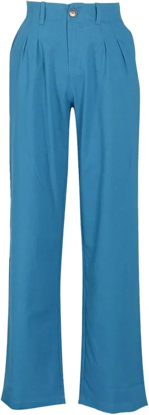PTOLOCIF Womens Casual Cotton Linen Pants Wide Leg Casual Palazzo Pants Cotton Linen Lounge Beach Summer Pant with Pockets