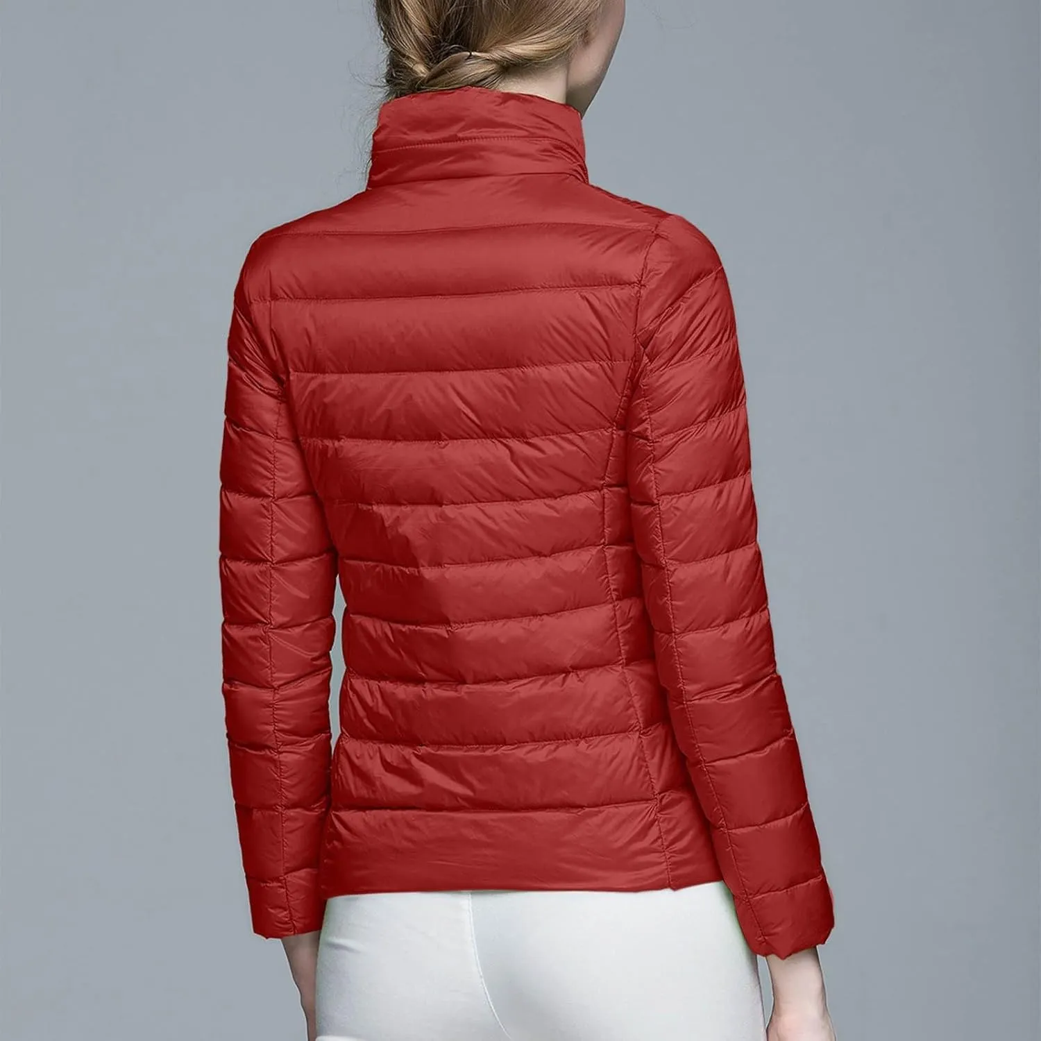 Puffer Jacket for Women Packable Lightweight Fall Winter Down Jacket Warm Slim Fit Casual Bubble Coat for Travel Outdoor