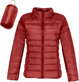 Puffer Jacket for Women Packable Lightweight Fall Winter Down Jacket Warm Slim Fit Casual Bubble Coat for Travel Outdoor