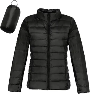 Puffer Jacket for Women Packable Lightweight Fall Winter Down Jacket Warm Slim Fit Casual Bubble Coat for Travel Outdoor