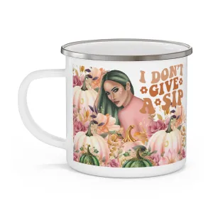 "I Don't Give A Sip" Fall Enamel Coffee Mug