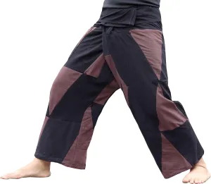 RaanPahMuang Thai Fisherman Pants Men/Women, Loose Yoga, Pirate, Harem Pants, 100% Cotton, Unisex Kimono Pants