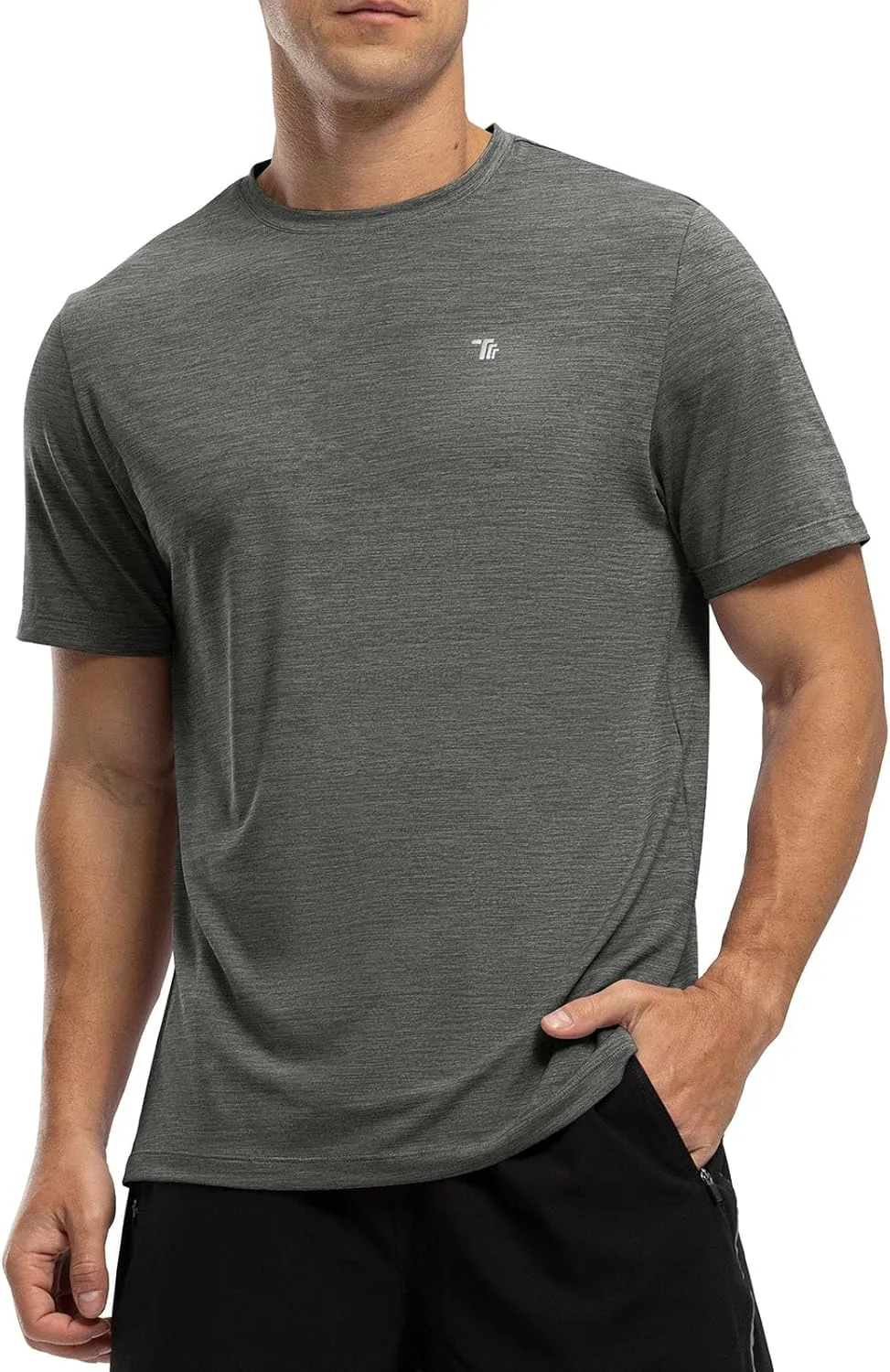Rdruko Men's Dry Fit Workout Shirts Moisture Wicking Short Sleeve Athletic Running Gym Active T Shirts