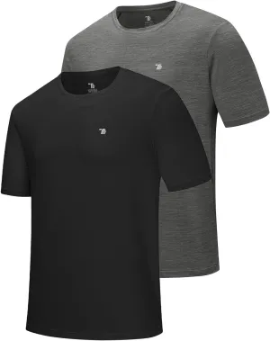 Rdruko Men's Dry Fit Workout Shirts Moisture Wicking Short Sleeve Athletic Running Gym Active T Shirts