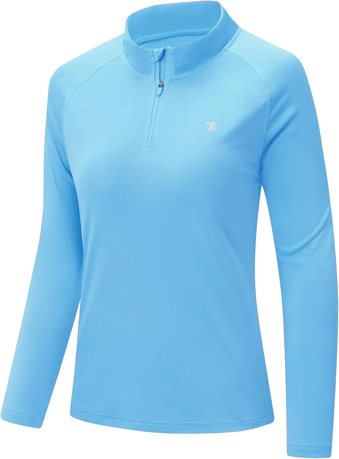 Rdruko Women's Hiking Shirts Quick Dry Long Sleeve UPF 50  Sun Protection Quarter Zip Outdoor Athletic Shirts