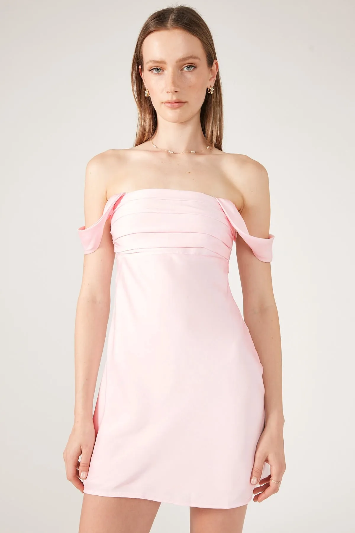Ruched Off-Shoulder Mini Dress
