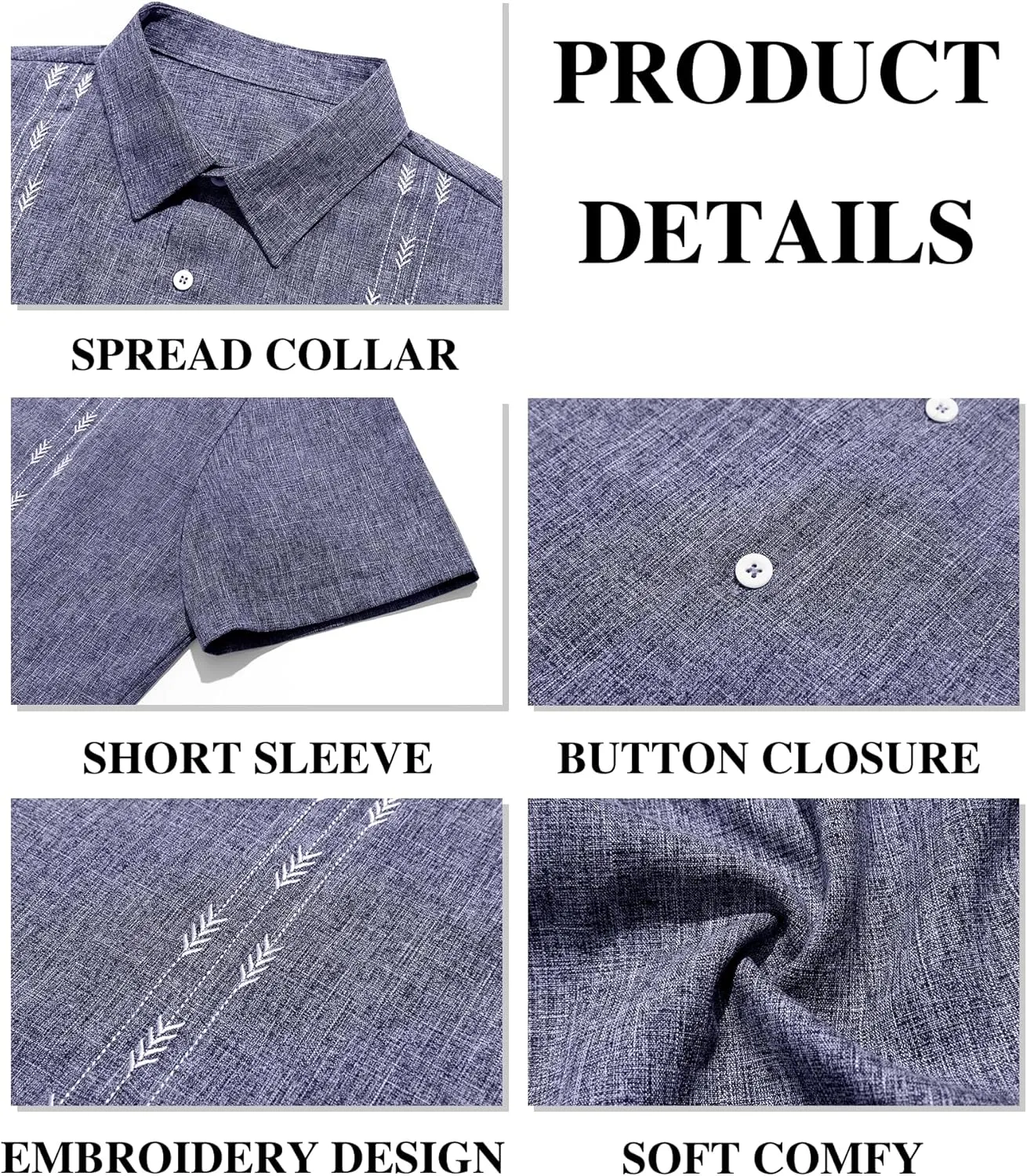 Runcati Mens Short Sleeve Guayabera Shirts Button Down Cuban Casual Mexican Shirts Summer Beach Wedding Linen Tops
