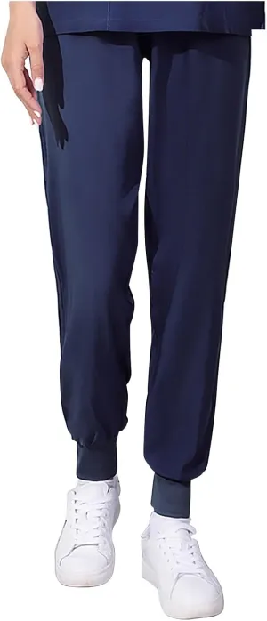 Scrub Pants Joggers for Women 2025 Spring Summer Work Pants for Women Stretch Linen Trousers Nurse Scrubs Bottoms