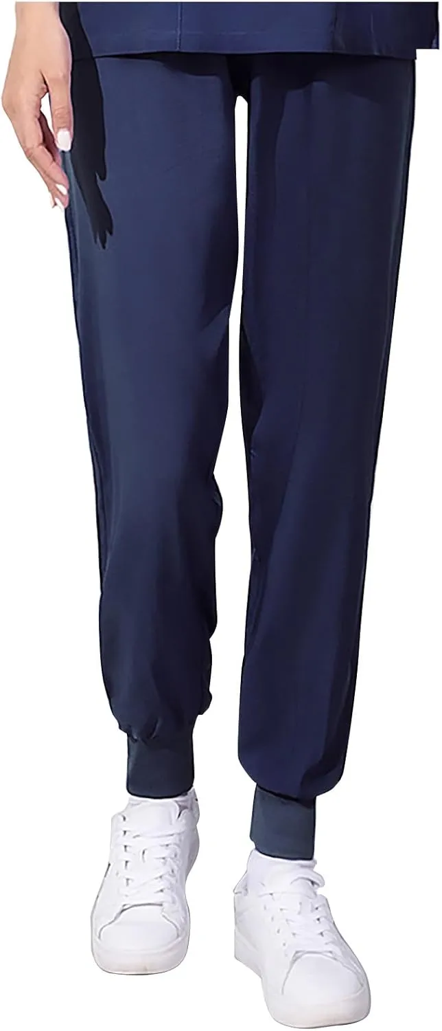 Scrub Pants Joggers for Women 2025 Spring Summer Work Pants for Women Stretch Linen Trousers Nurse Scrubs Bottoms