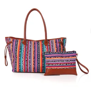 Serape performance poly canvas tote bag