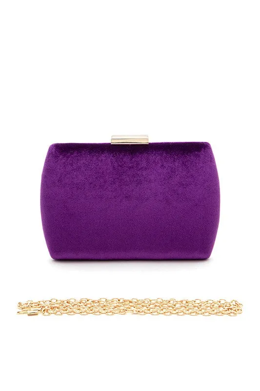 Show Up-  Velvet Box Clutch
