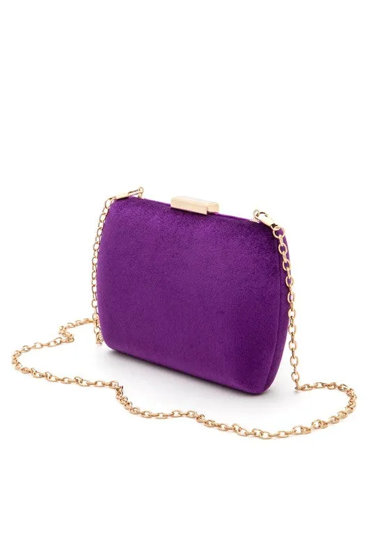 Show Up-  Velvet Box Clutch