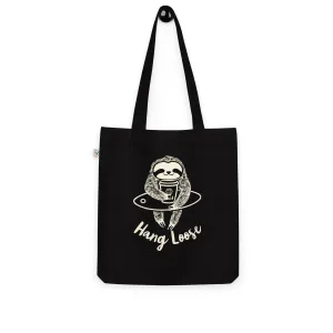 Sloth Surfer's Companion: Hang Loose Organic Tote Bag for Eco-Friendly Coffee Lovers