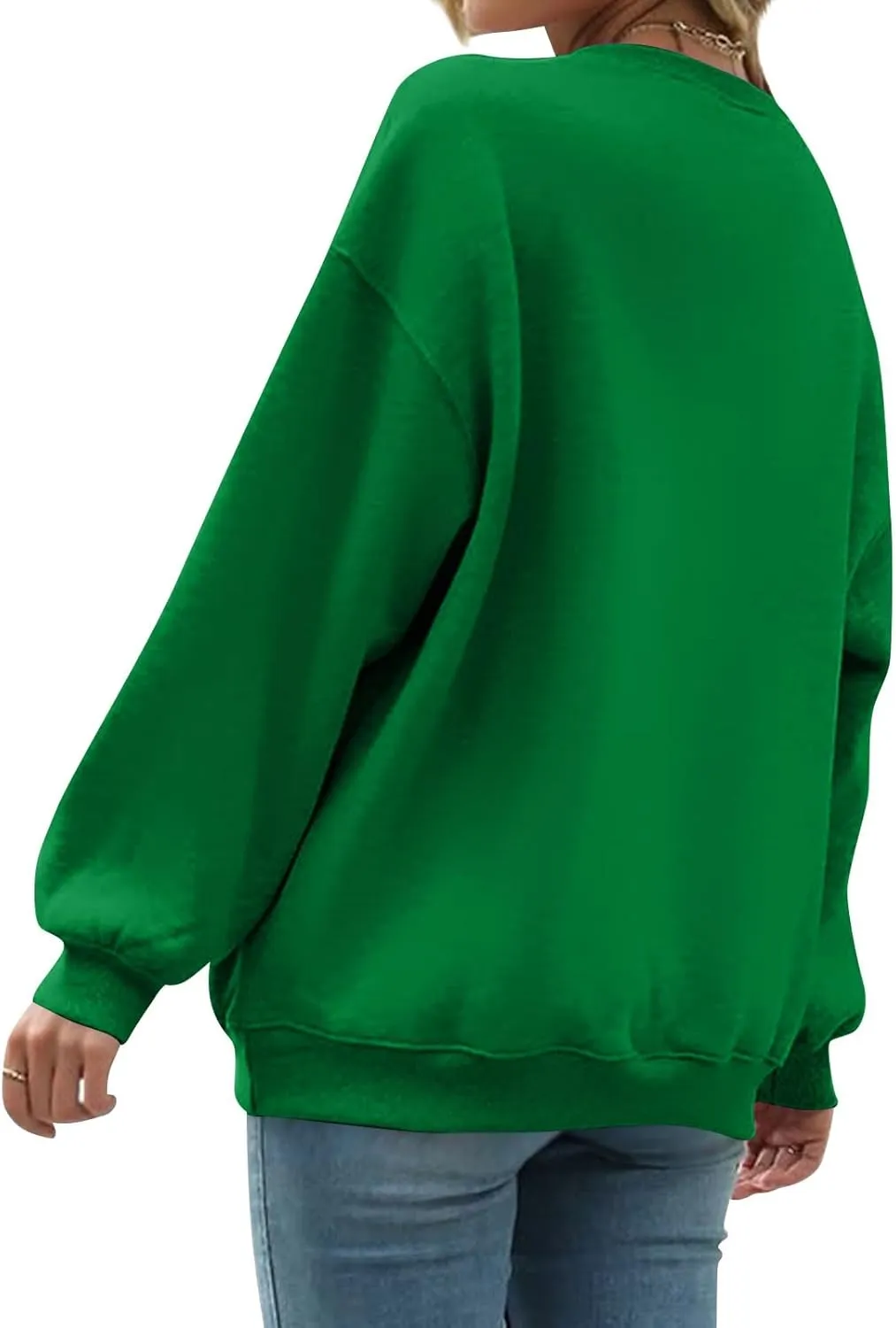 slqdgmryz Crewneck Sweatshirts Women Oversized Preppy Sweatshirt Plain Y2k No Hood Fleece Pullover Hoodie with Pockets