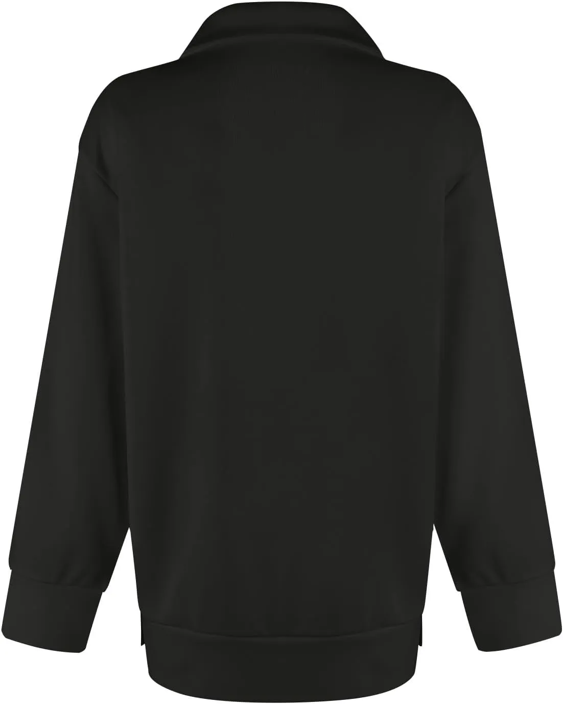 slqdgmryz Quarter Zip Pullover Women Side Slit Oversized Sweatshirt Preppy 1/4 Zipper Y2k Hoodie Long Sleeve Cute Sweatshirts