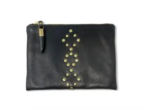 Small Stud Zip Clutch