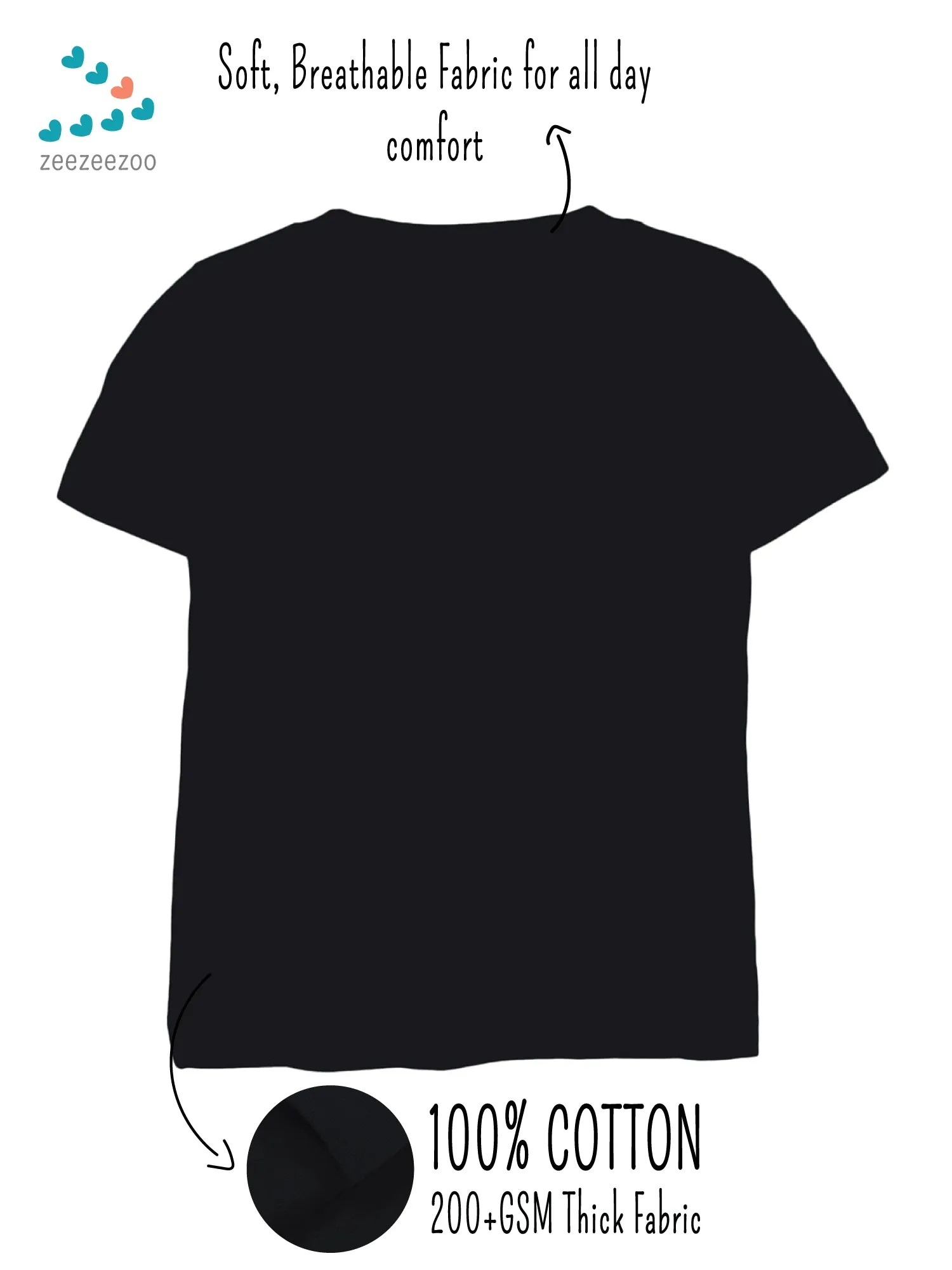 Solid Set of 2- Black and White 0 Kids Tshirt - Tee