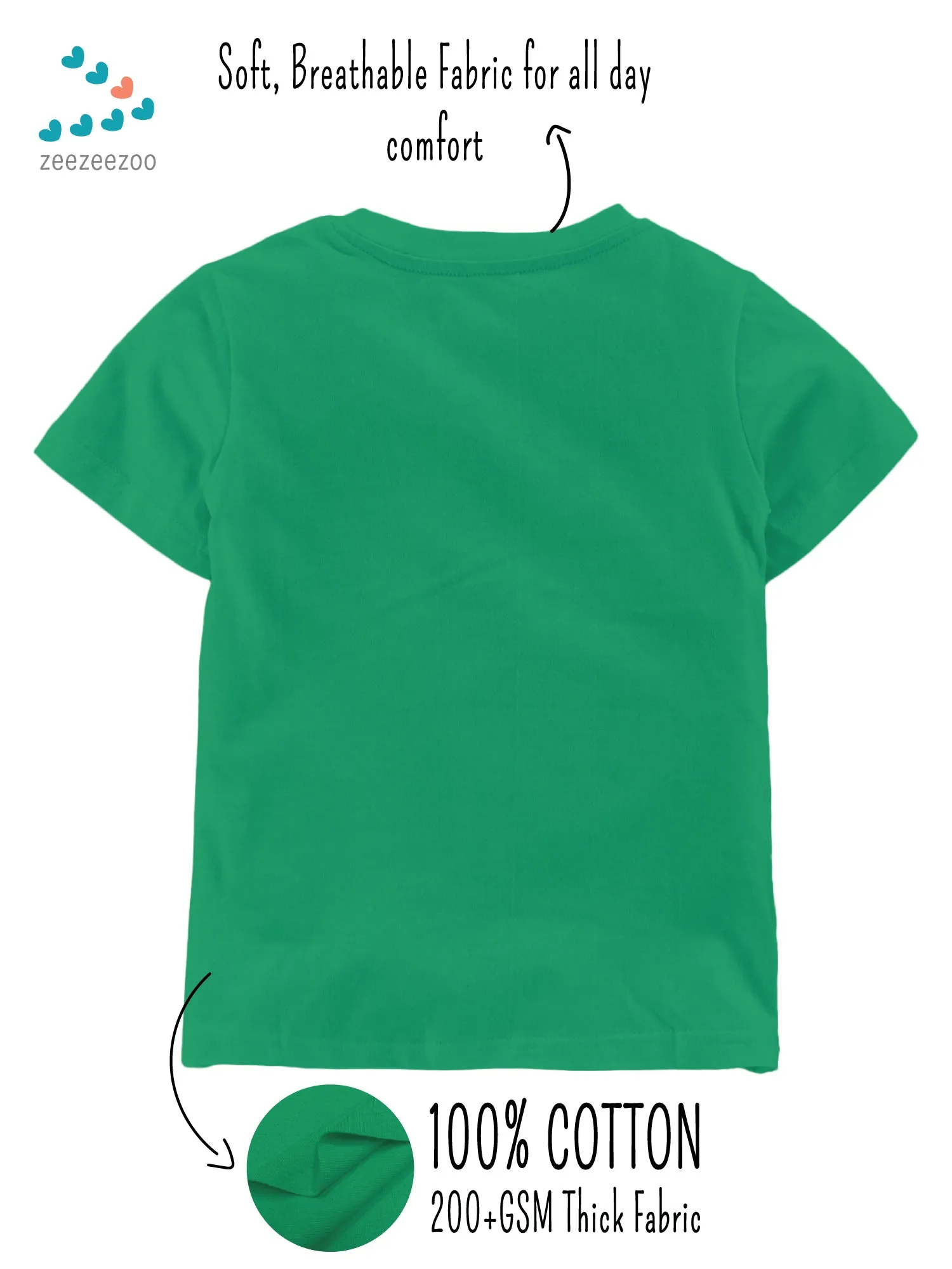 Solid Set of 3- Black Blue and Green 0 Kids Tshirt - Tee