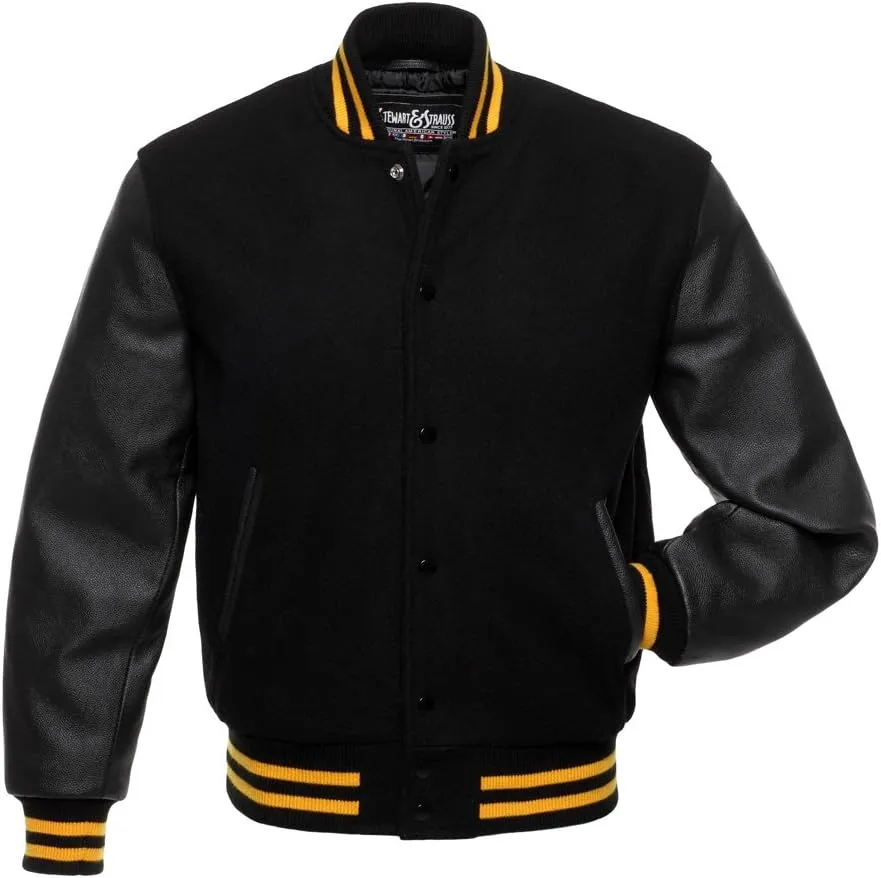 Stewart & Strauss Original Varsity Letterman Jacket Since 1977 (48 Team Colors) Wool & Leather XXS to 6XL