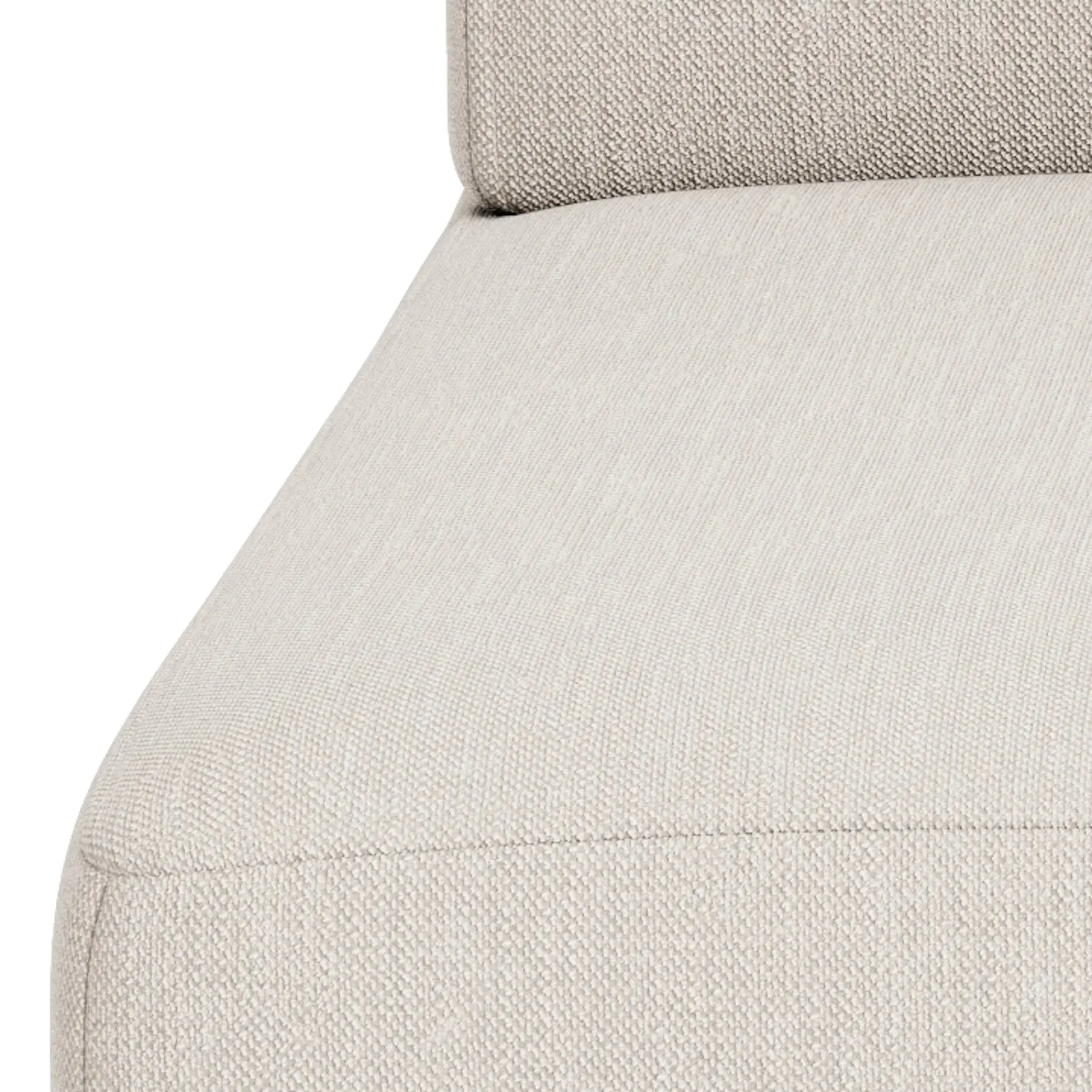 Stretch Armless Middle Module - Silex Off White
