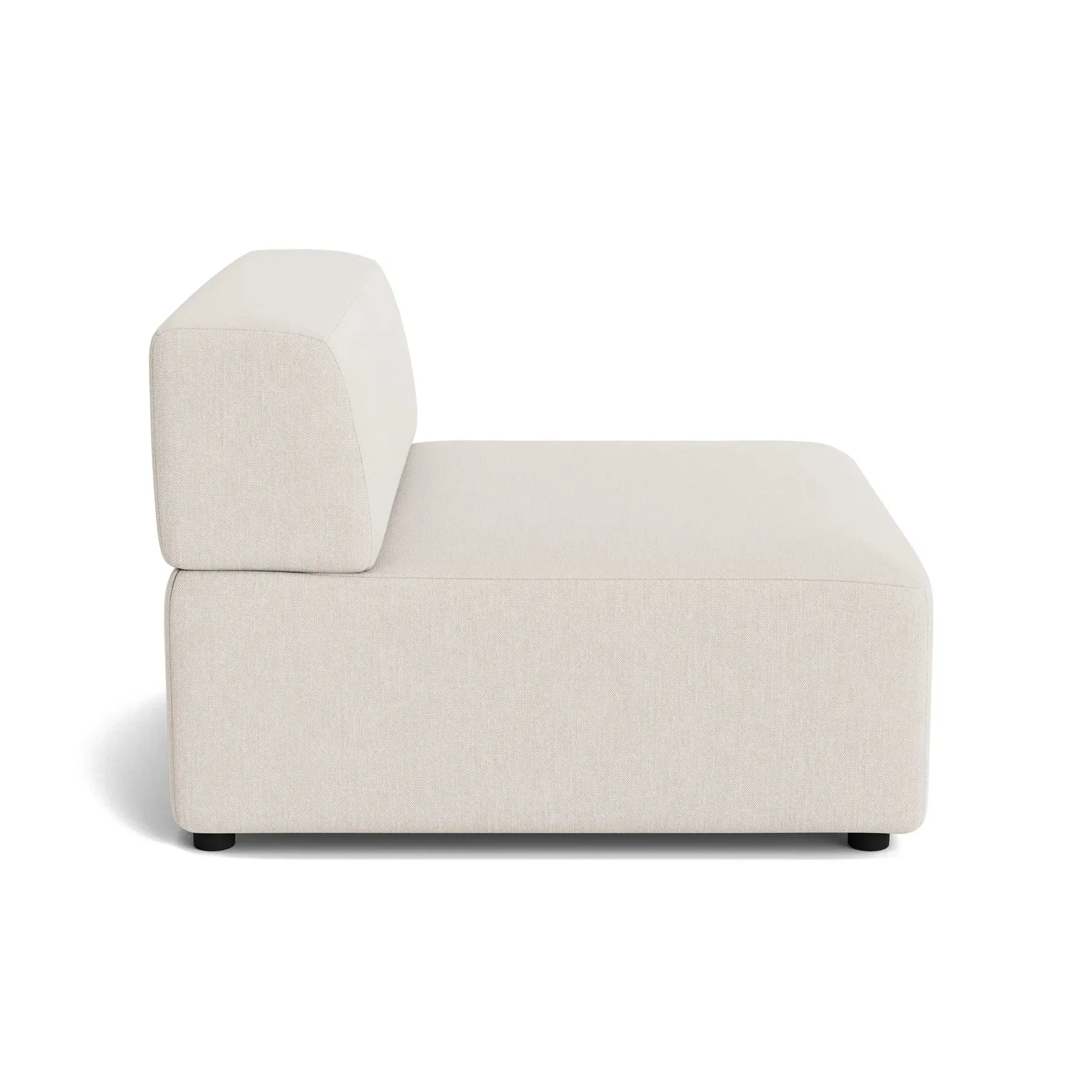 Stretch Armless Middle Module - Silex Off White