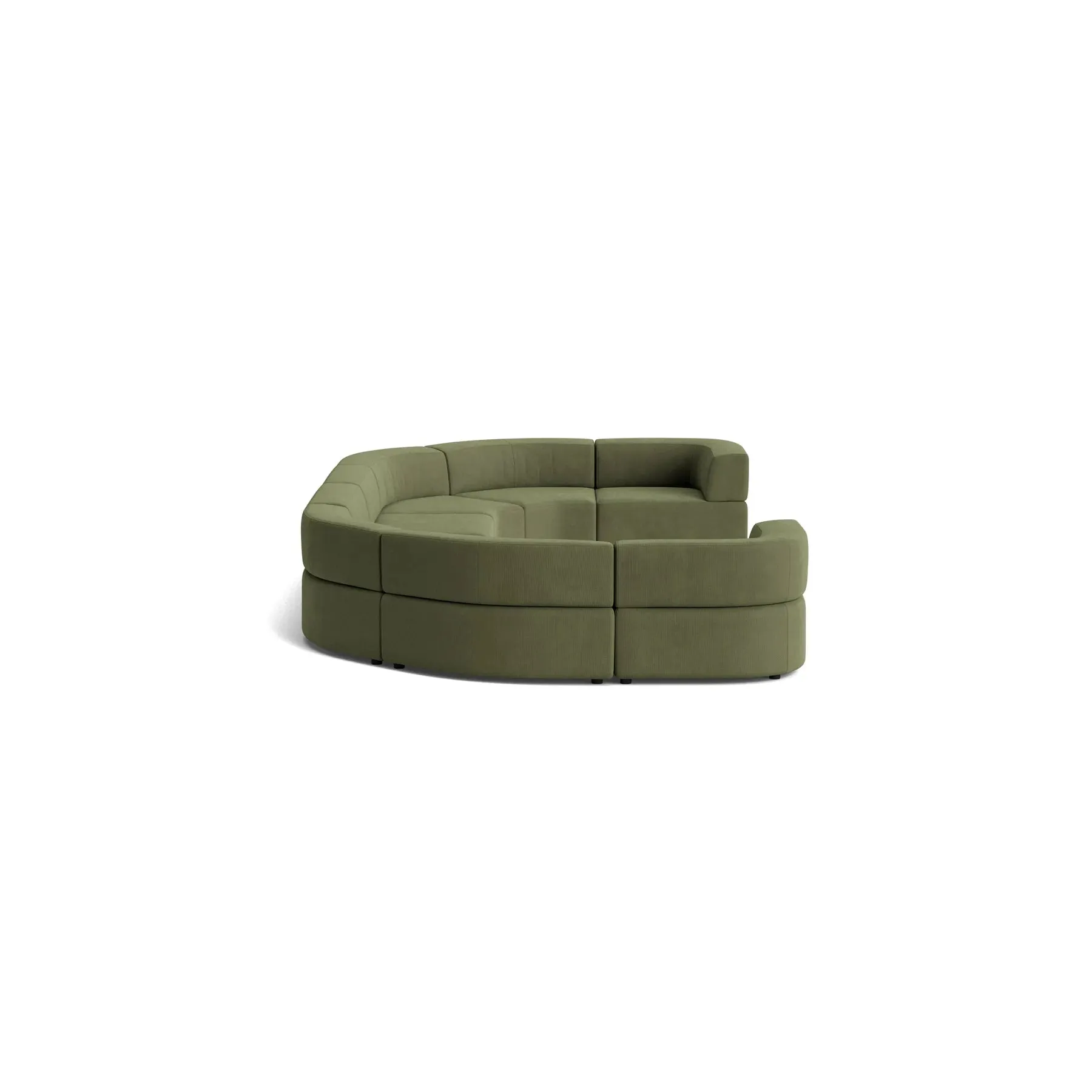 Stretch U Shape Modular Sofa - Corduroy Forest