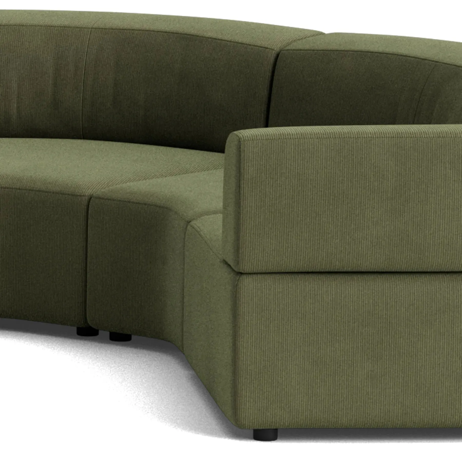 Stretch U Shape Modular Sofa - Corduroy Forest