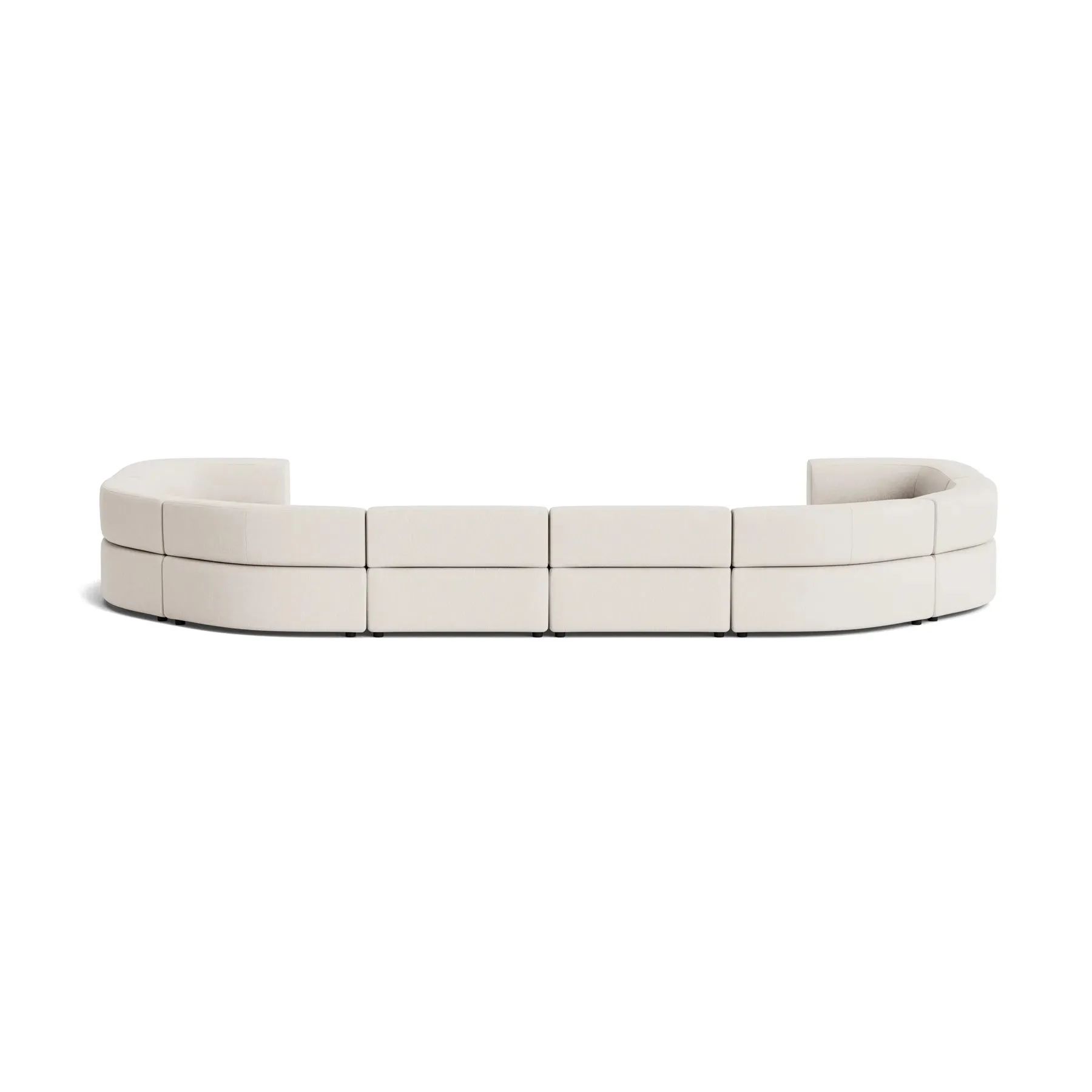 Stretch U Shape Modular Sofa - Silex Off White