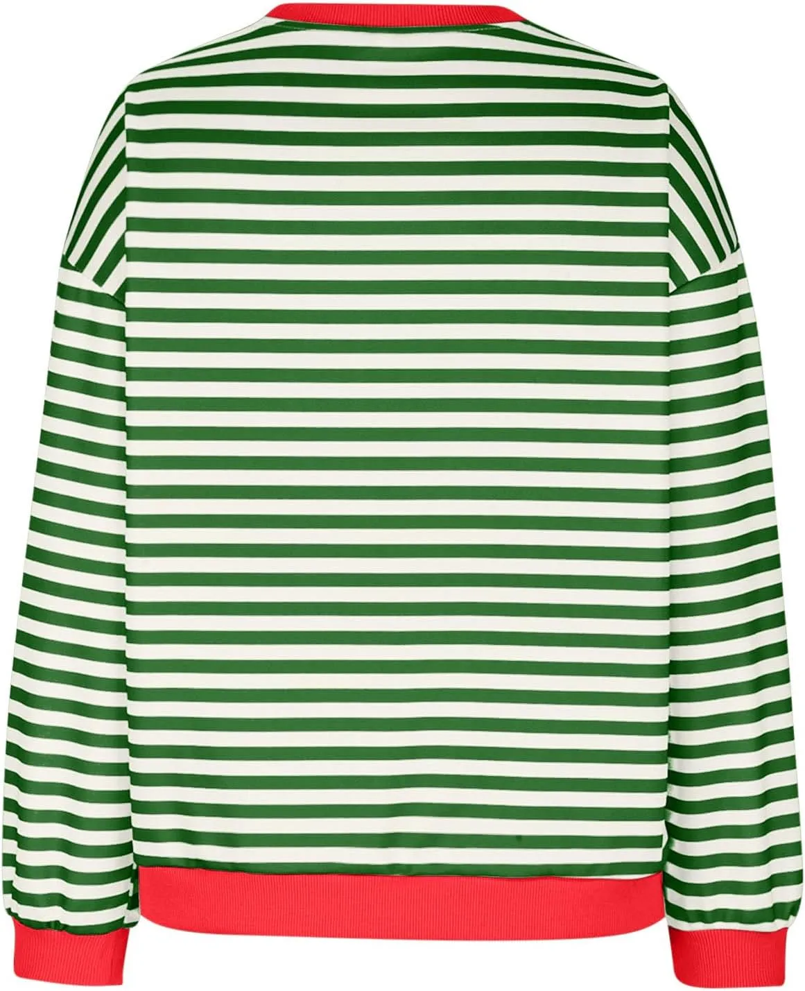 Striped Sweatshirt For Women 2024 Cute Fall Fashion Oversized Long Sleeve Crewneck Pullover Tops Teens y2k Outfits