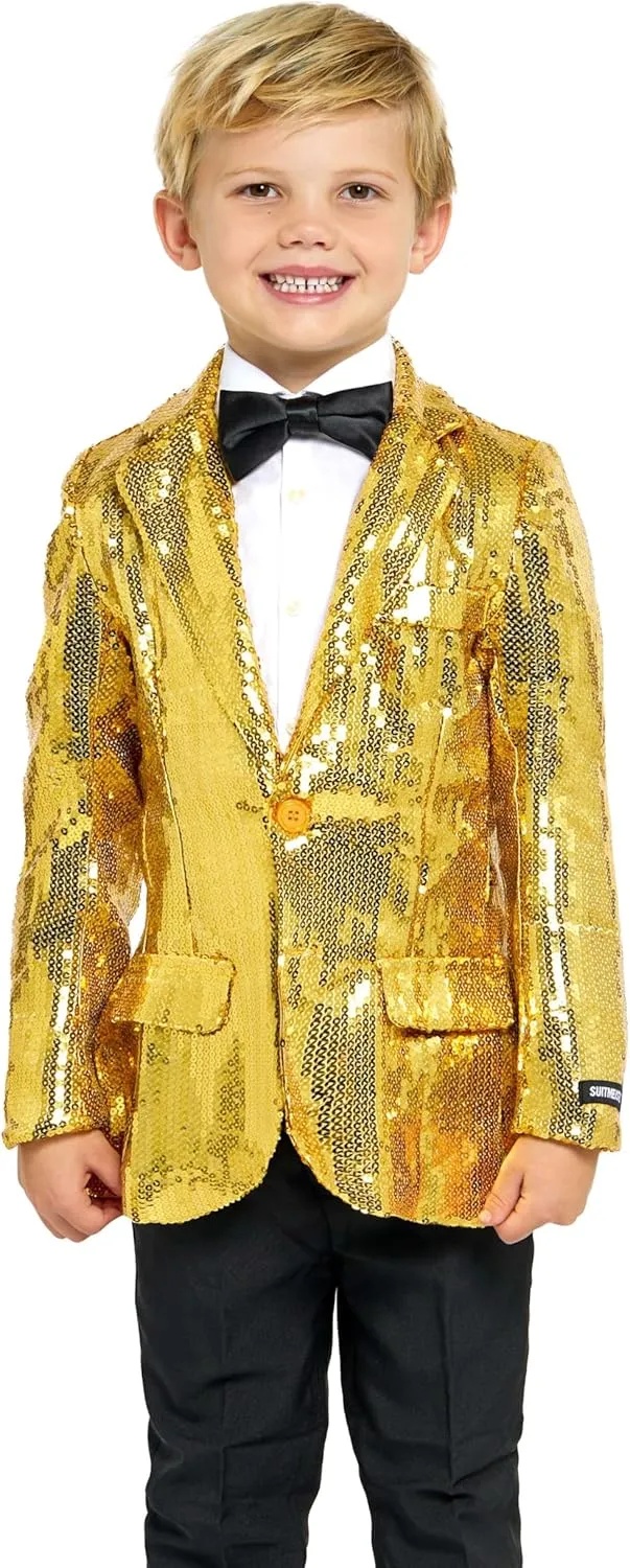 Suitmeister Sequin Blazer For Boys - Shiny Party Jacket For Kids - Slim Fit - Kids Party Blazer