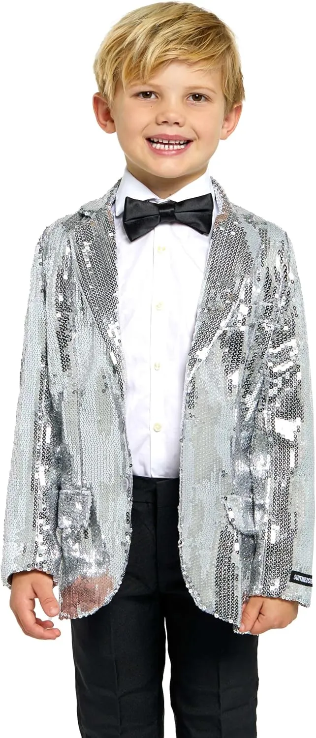 Suitmeister Sequin Blazer For Boys - Shiny Party Jacket For Kids - Slim Fit - Kids Party Blazer