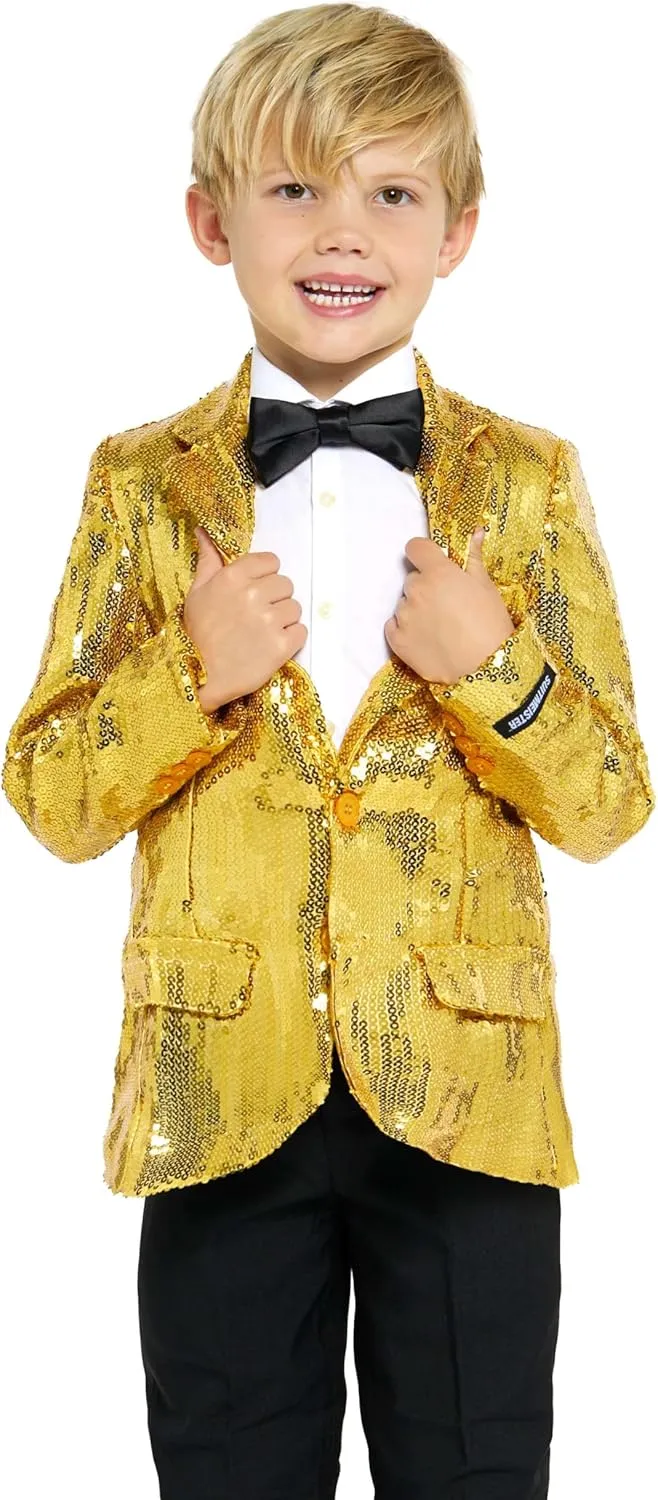 Suitmeister Sequin Blazer For Boys - Shiny Party Jacket For Kids - Slim Fit - Kids Party Blazer