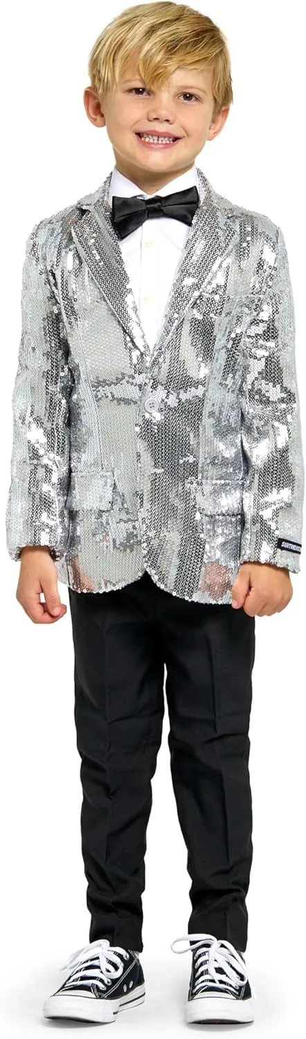 Suitmeister Sequin Blazer For Boys - Shiny Party Jacket For Kids - Slim Fit - Kids Party Blazer