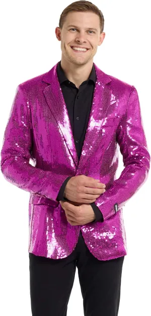 SUITMEISTER Sequins Party Blazer for Men - Slim Fit - Shiny Christmas, NYE, Prom Party Jacket