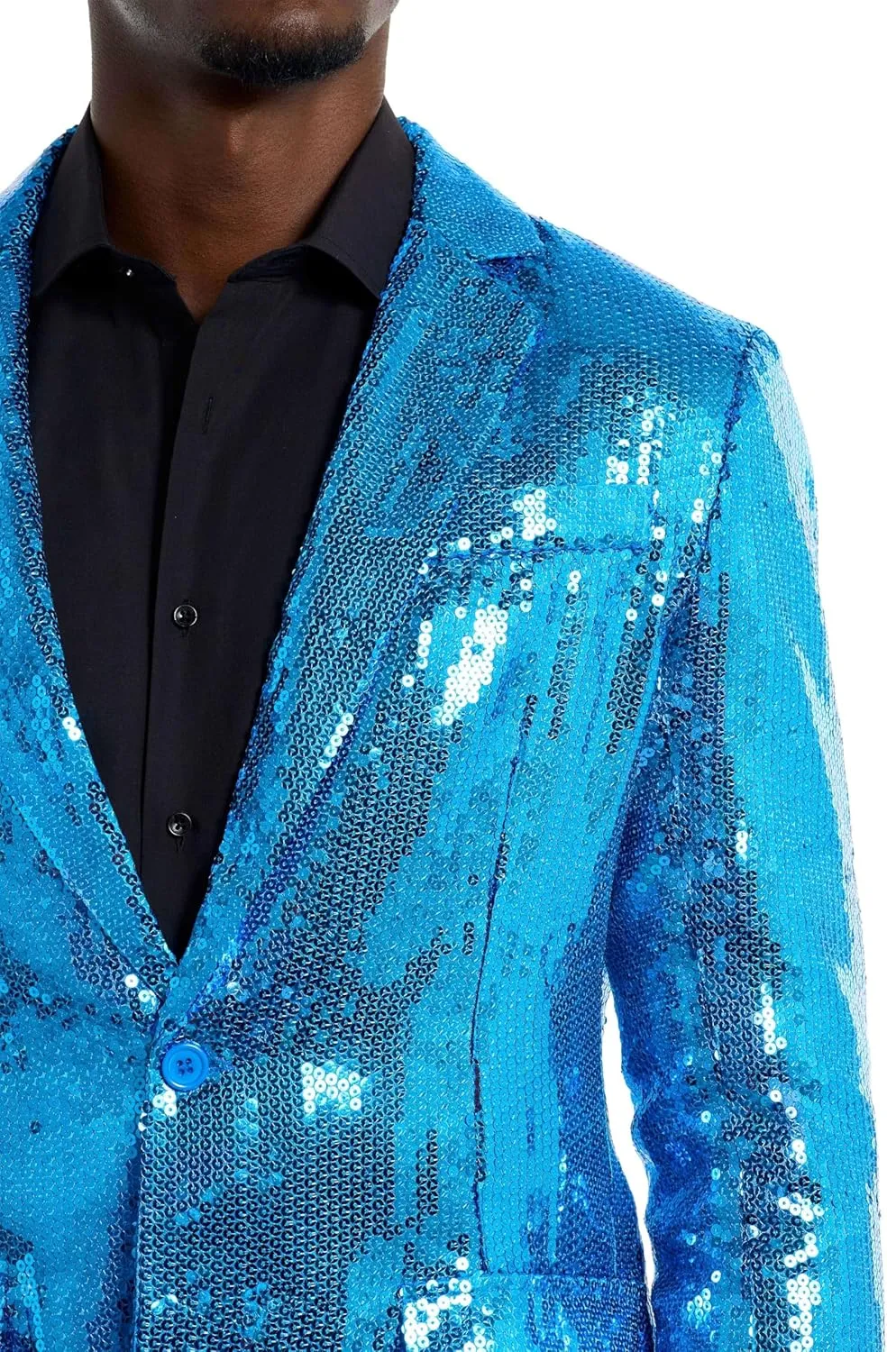 SUITMEISTER Sequins Party Blazer for Men - Slim Fit - Shiny Christmas, NYE, Prom Party Jacket