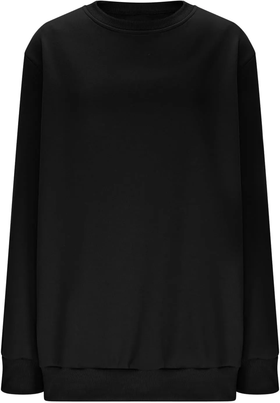 Sweatshirt for Women Long Sleeve Simple Solid Color Hoodies Sweatshirts Casual Loose Trendy Pullover