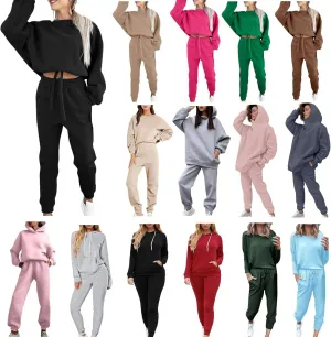 Sweatsuits for Women Set 2 Piece Tracksuits Oversized Casual Sweatshirts Hoodies High Waisted Joggers Sweatpants